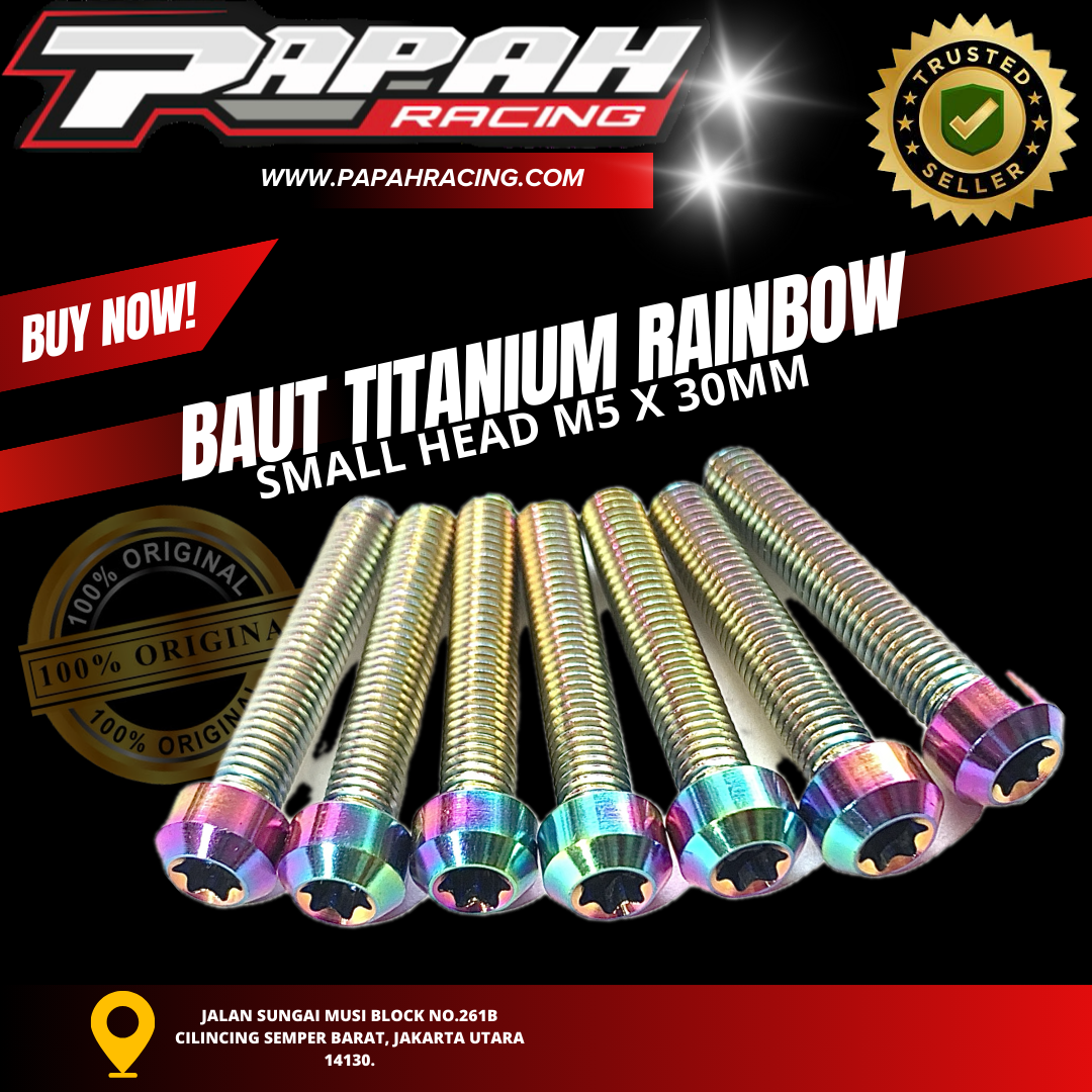 BAUT TITANIUM RAINBOW BIG HEAD M6X20MM